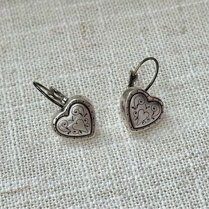 Brighton Elegant Silver Heart Earrings